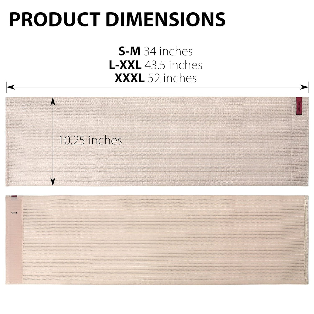 ORTONYX 10.25" Abdominal Binder for Men and Women/Postpartum Post-operative Post-surgery Wrap/Abdomen Navel Umbilical Hernia Support Belt / 524010 Beige 3XL Plus Size