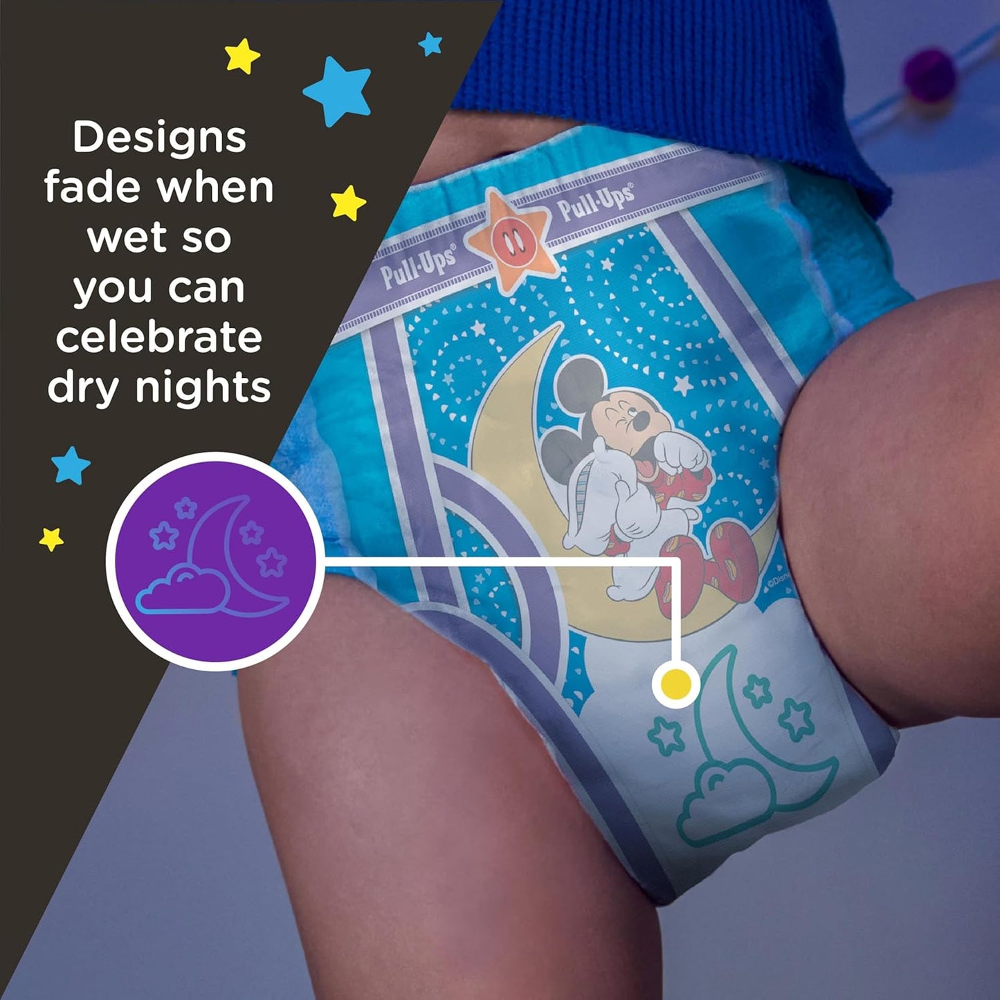 Pull-Ups Boys' Night Time Potty Training Pants, Size 3T-4T Overnight Training Underwear (32-40 lbs), 72 Ct