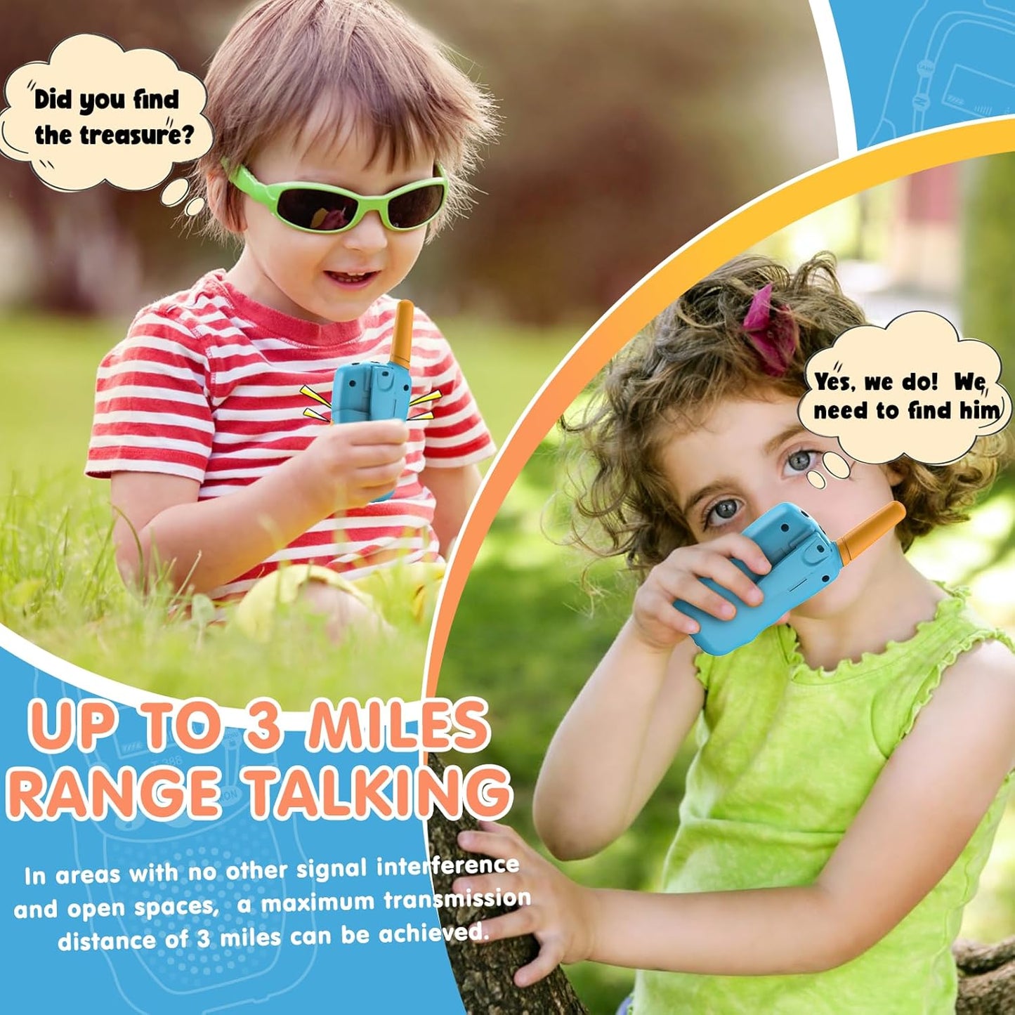 Selieve Toys for 3-12 Year Old Boys Girls, Walkie Talkies for Kids 22 Channels 2 Way Radio Toy with Backlit LCD Flashlight, 3 Miles Range for Outside, Camping, Hiking