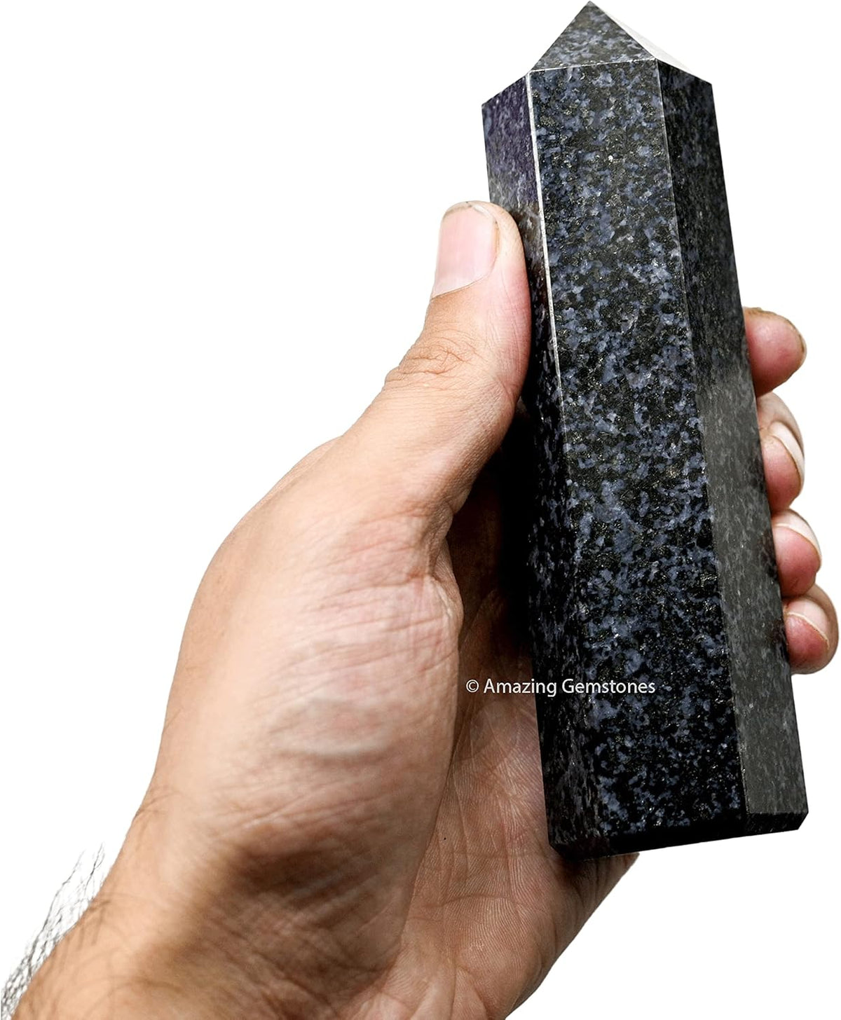 Amazing Gemstone Large Indigo Gabbro Crystal Towers ~ Natural Healing Crystal Point Obelisk for Reiki Healing and Crystal Grid (5.5 to 6 INCH)