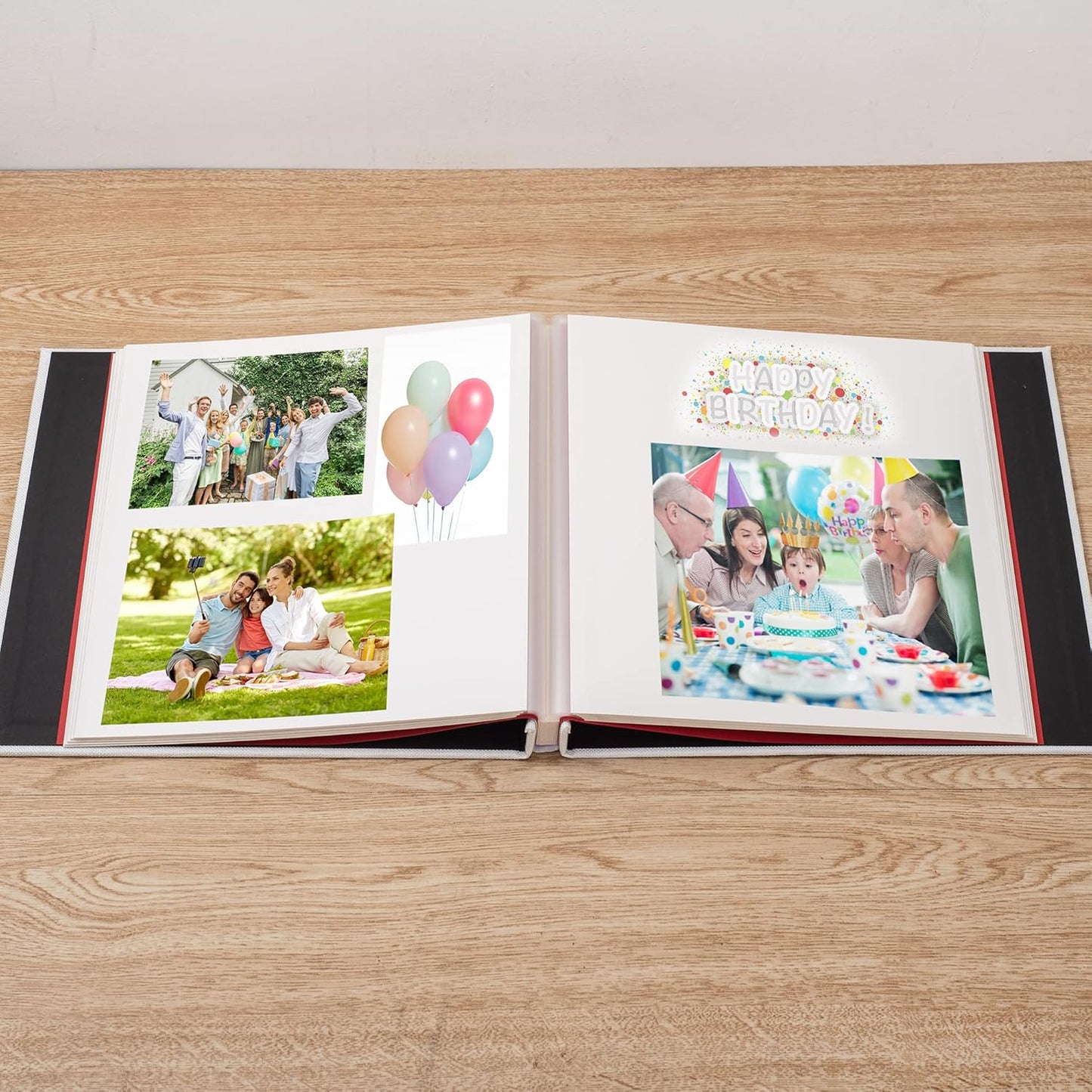 Photo Album Self Adhesive Scrapbook Album for 4×6 Pictures DIY Magnetic Linen Cover Album 15 Sheets/30 Blank Pages for Family Wedding, Birthday, Christmas, Anniversary (White)