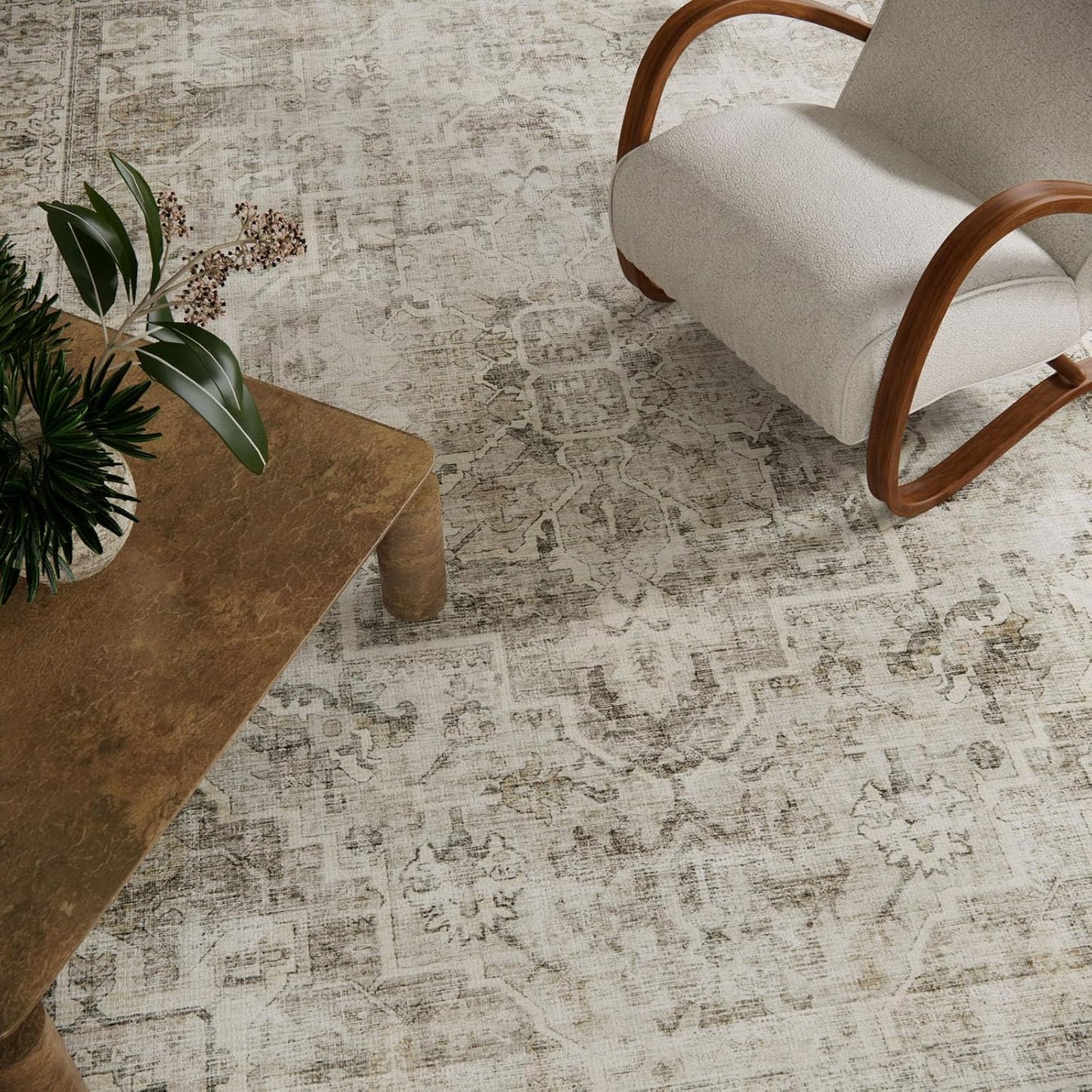 Machine Washable Kitchen Runner Rugs: 2'x6' Hallway Rug Non Slip Low Pile Stain Resistant Soft Carpet Runners for Hallways Indoor Entryway Kitchen Laundry Room Bedroom Farmhouse