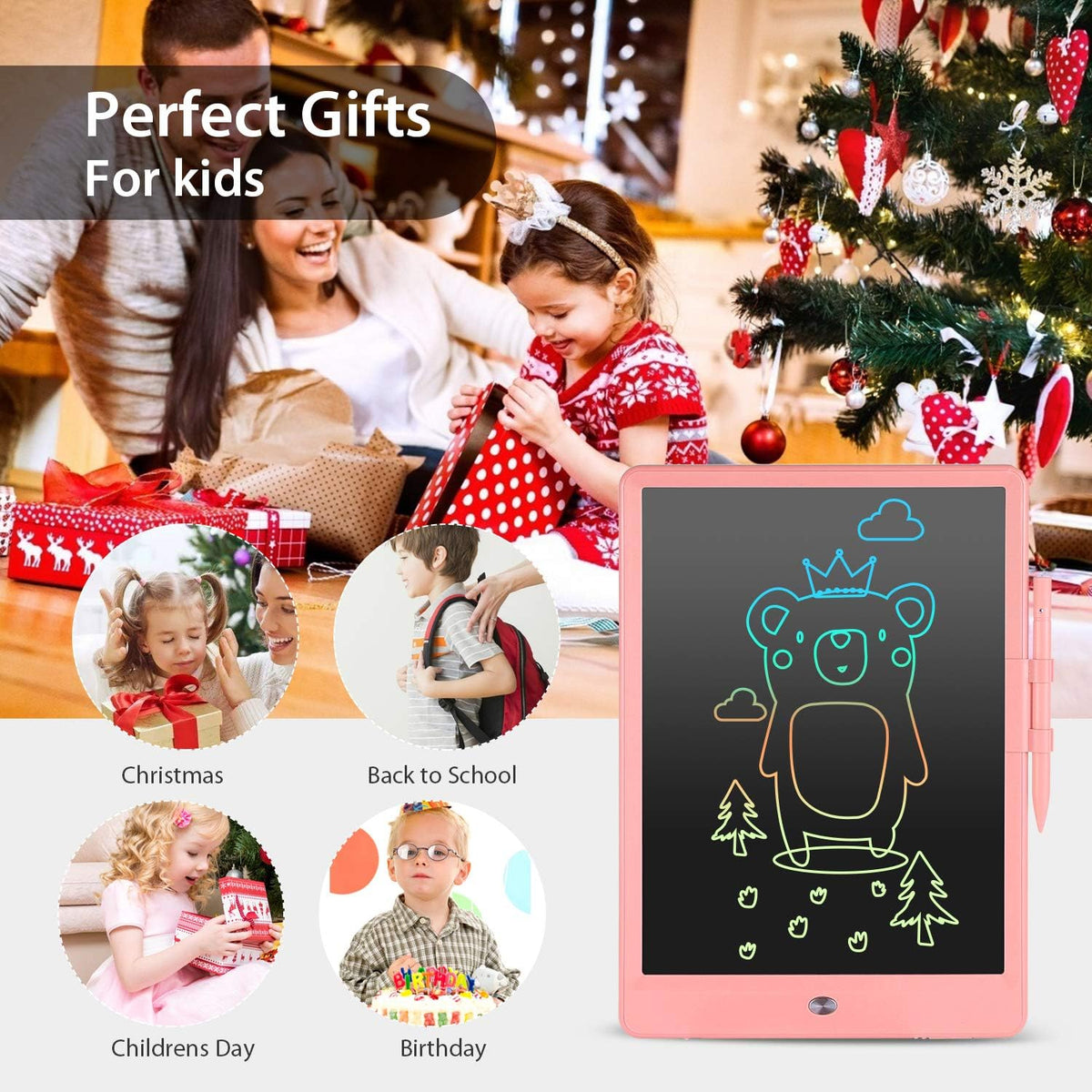 2 Pack LCD Writing Tablet for Kids Doodle Board 10 Inch, Electronic Drawing Tablet Drawing Pads, LEYAOYAO Drawing Board Learning Educational Toddler Toy - Gift for 3-6 Years Old Boys Girls