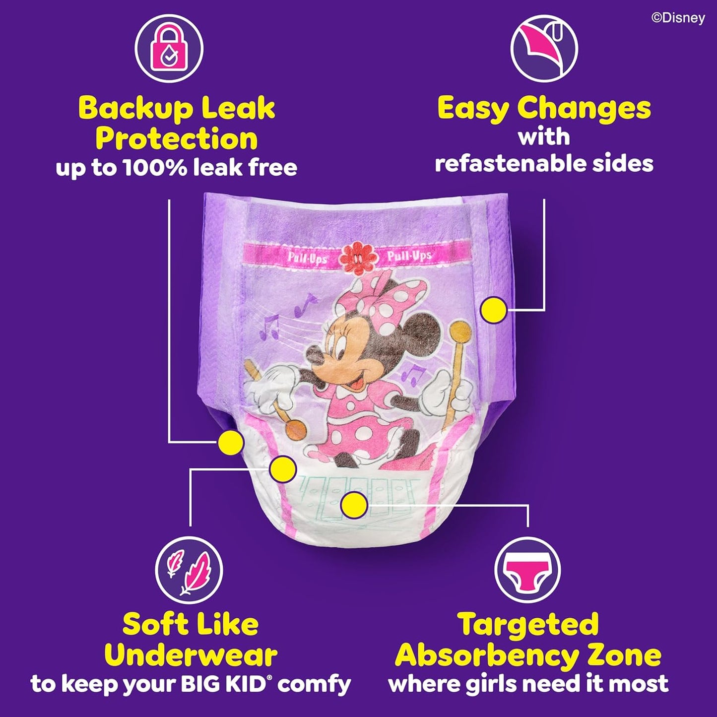 Pull-Ups Girls' Potty Training Pants, Size 2T-3T Training Underwear (16-34 lbs), 94 Count