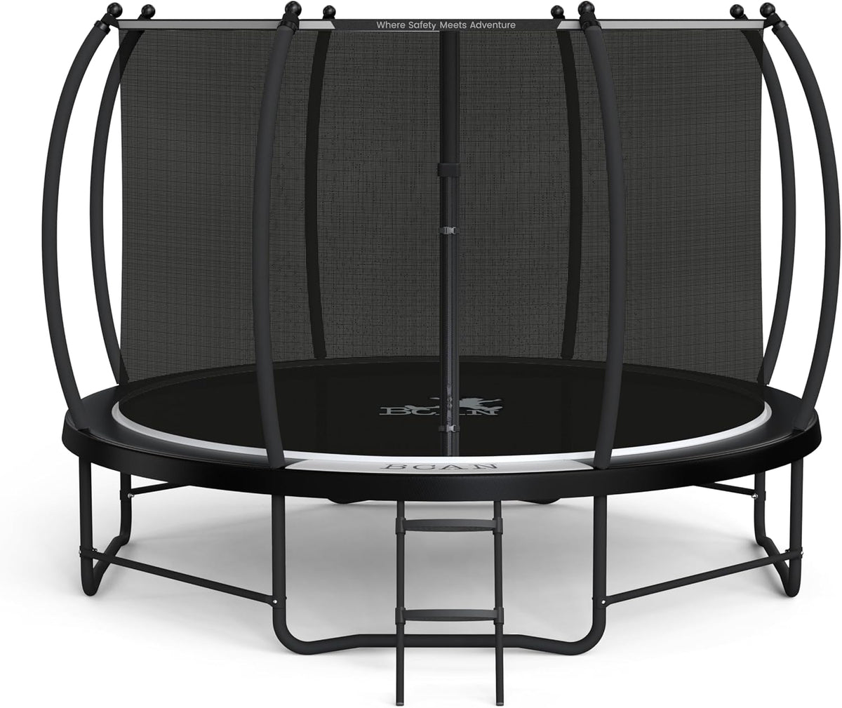BCAN 8FT 10FT 12FT 14FT 15FT 16FT Recreational Trampoline with Enclosure for Kids Adults, ASTM Approved, Outdoor Trampolines with Ladder for Kids