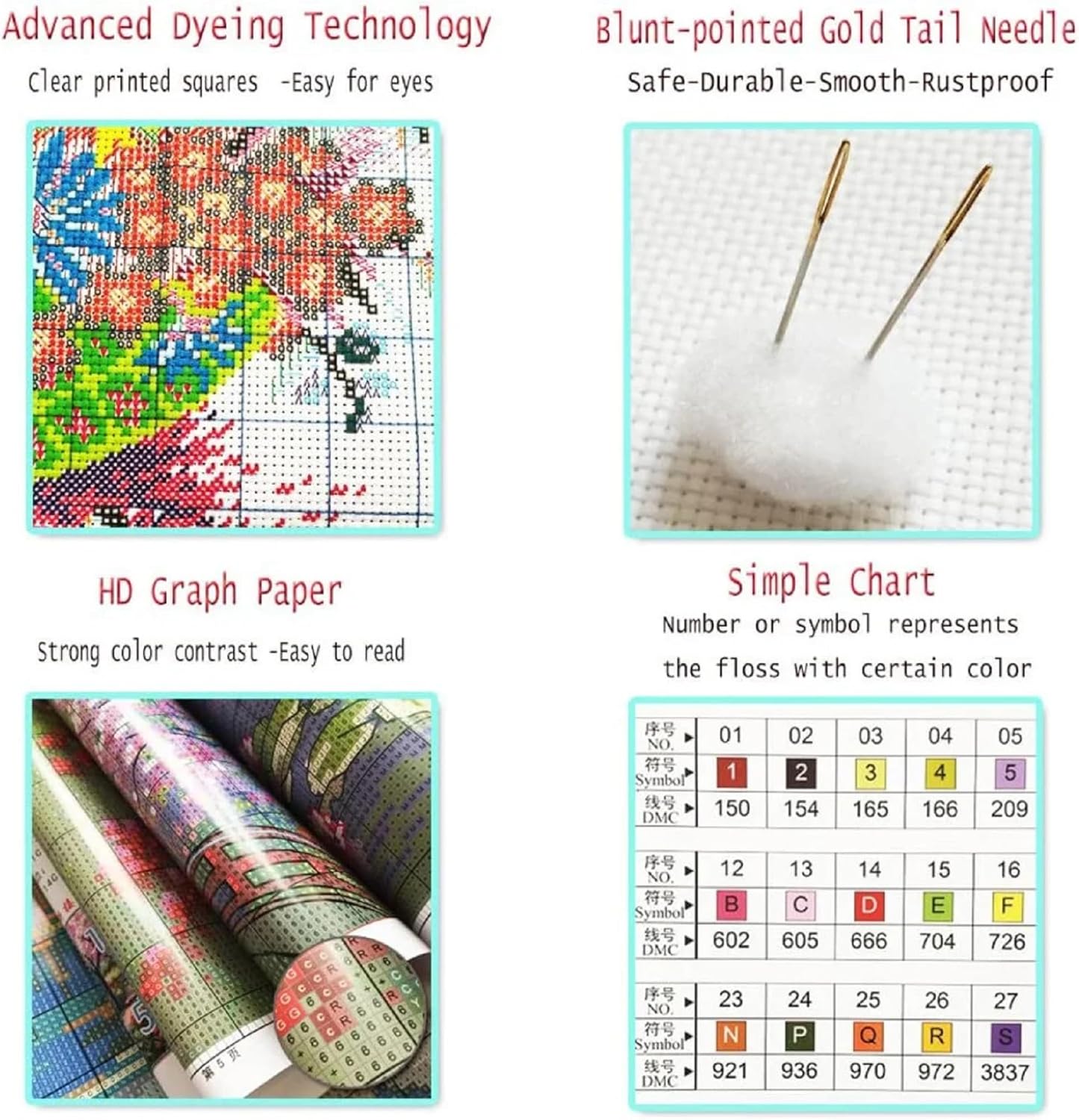 Stamped Cross Stitch Kits - Beach Night Landscape Counted Cross Stitch Kits for Beginners Adults Needlepoint Cross-Stitch Patterns-Van Gogh Starry Cat 16x20 inchs