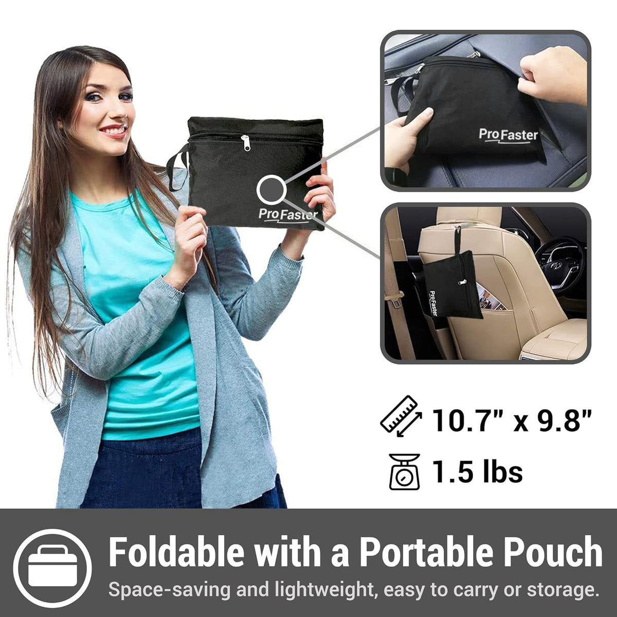 Car Seat Travel Bag Backpack for Air Travel Universal Infant Carseat Gate Check Bag Cover for Airplane, Foldable with Pouch, Gray