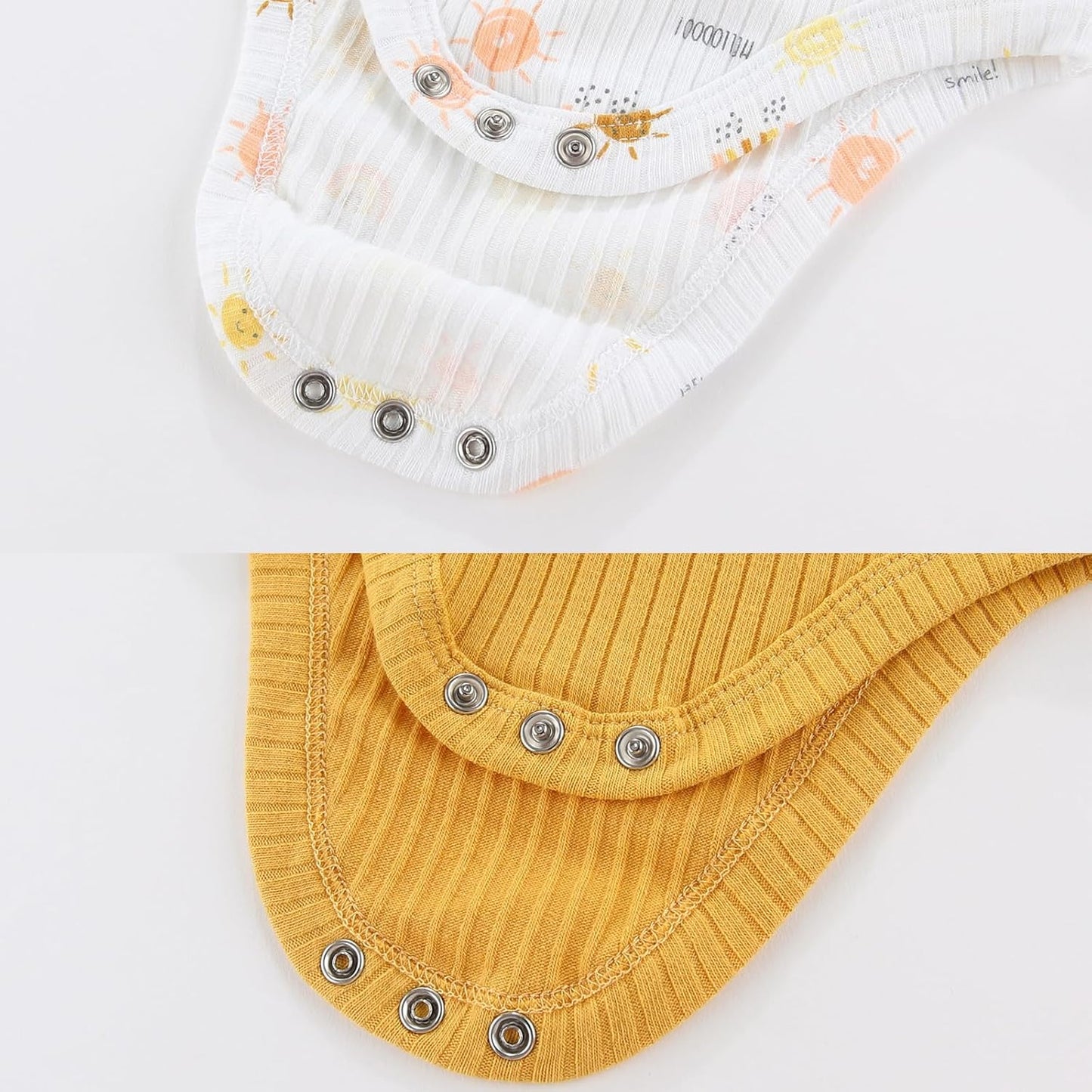 Newborn Baby Boy Girl Short Sleeve Bodysuits Cotton One-Piece Baby Clothes 6-Pack