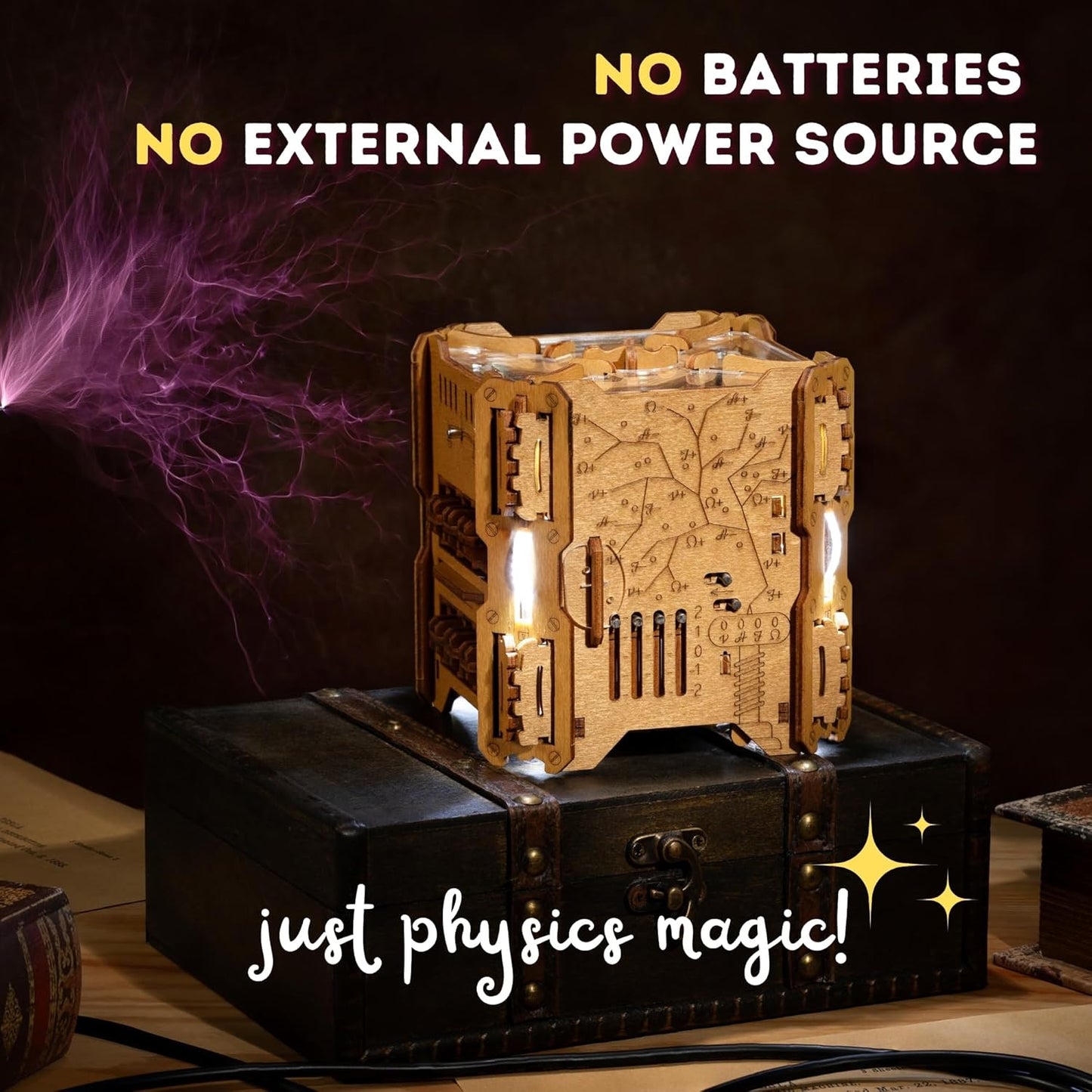 Tesla Box - Electronic Puzzle Box - Escape Room Game in a Box - Brain Teaser - 3D Wooden Puzzle for Adults - Money Puzzle Box for Cash Gift - Birthday GiftBox MoneyBox