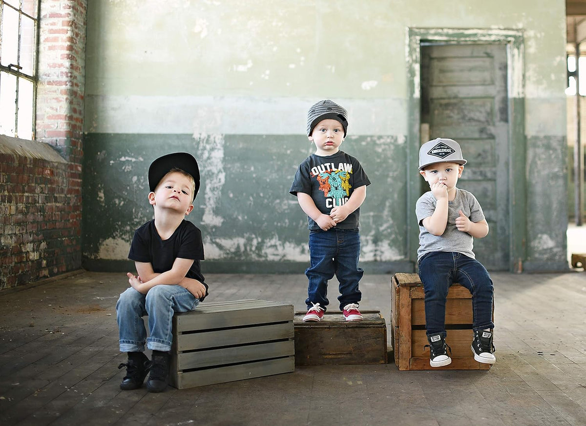 Baby Hats - Baseball Hat, Newborn Youth Flat Brim Mesh Trucker Surf Skate Bubba Bro Fitted Beach Cap Gorros para Bebes