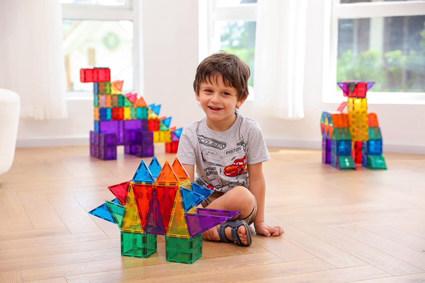 66PCS Premium MagneticTiles, MagnetTiles, STEM AUTHENTICATED, Magnetic Blocks,Polygons Magnet Set, Magnetic Building Blocks, Magnets for Kids, MagneticTile Toy Boys Girls Age 3 4 5 6 7 8