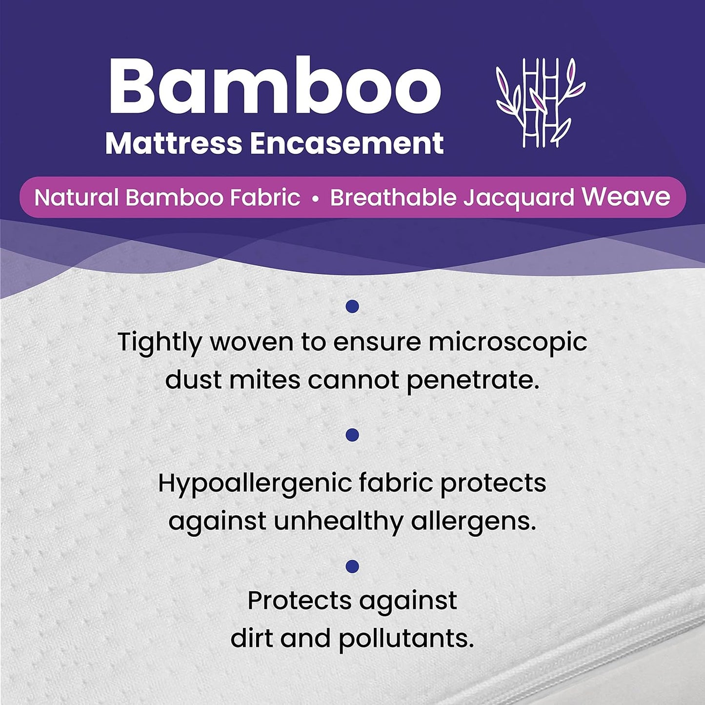 Cal King Size Waterproof Bamboo Mattress Encasement by Slumberfy - Premium Skin-Safe Mattress Protector with 360° EZ Zipper, Lab-Tested Bed Bug, Zippered Encasement (72x84 in)