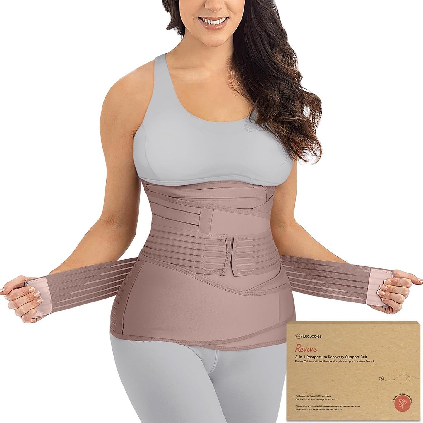3 in 1 Postpartum Belly Support Recovery Wrap – Postpartum Belly Band, After Birth Brace, Slimming Girdles, Body Shaper Waist Shapewear, Post Surgery Pregnancy Belly Support Band (Dusty Plum, XL)