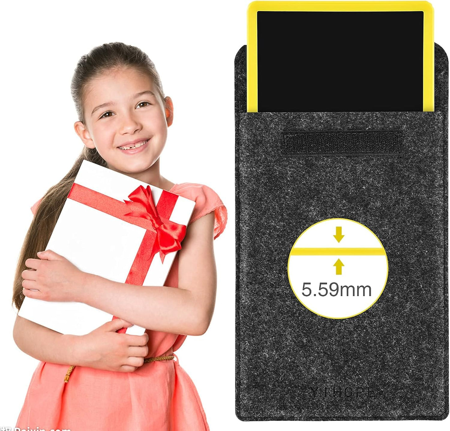 Sketch Pads for Drawing Kids, LEYAOYAO LCD Writing Tablet with Protect Bag Etch a Pads,Colourful Screen Draw Pad Draw Board,Birthday Gifts for 3 4 5 6 Year Old Girls(Yellow,10-Inch)