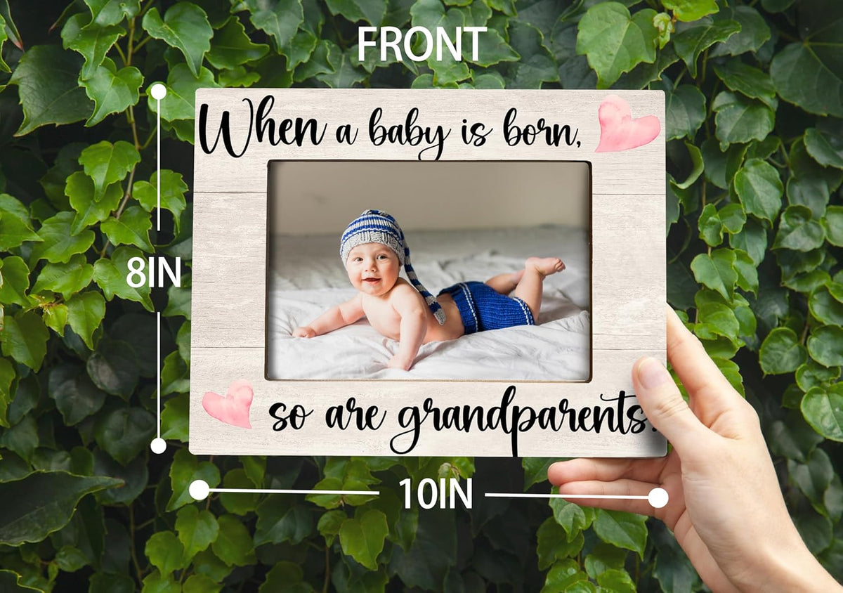 Baby Picture Frame, Ultrasound Picture Frames, When a Baby is Born So is a Grandparents, New Grandparents Gifts First Time 2025, Photo Frame 4x6(cream-coloured)