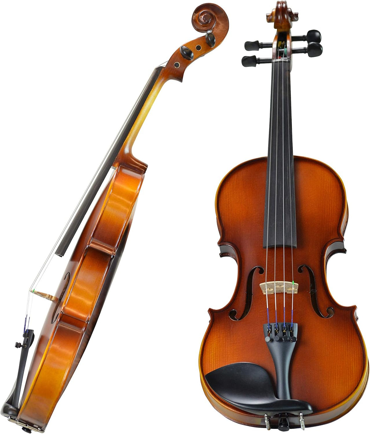 Bunnel G1 Violin Outfit 1/2 Size - Carrying Case and Accessories Included - Solid Maple Wood and Ebony Fittings By Kennedy Violins