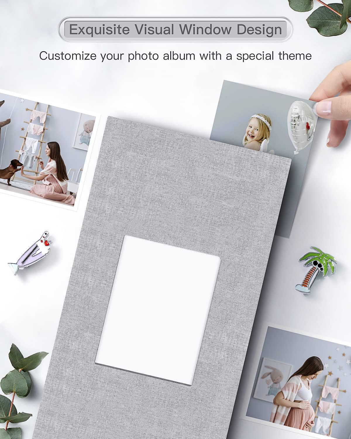 popotop Photo Album 4x6-420 Photos Photo Books with 420 Horizontall Pockets,Linen Cover Albums for Family Wedding Anniversary Baby Vacation Pictures