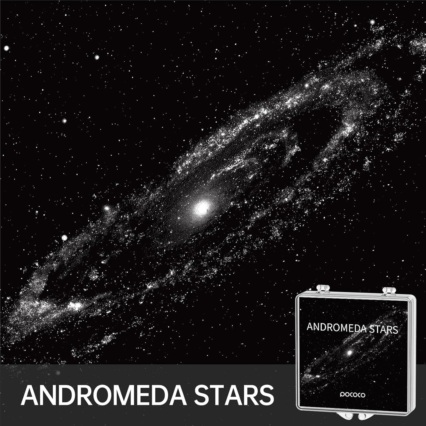 POCOCO Moon and Stars Series Galaxy Star Projector Night Light Discs: Realistic Galaxy Patterns, 5K Ultra HD, 96% Light Transmission, High Brightness - 6-Piece Pack (Projector Not Included)