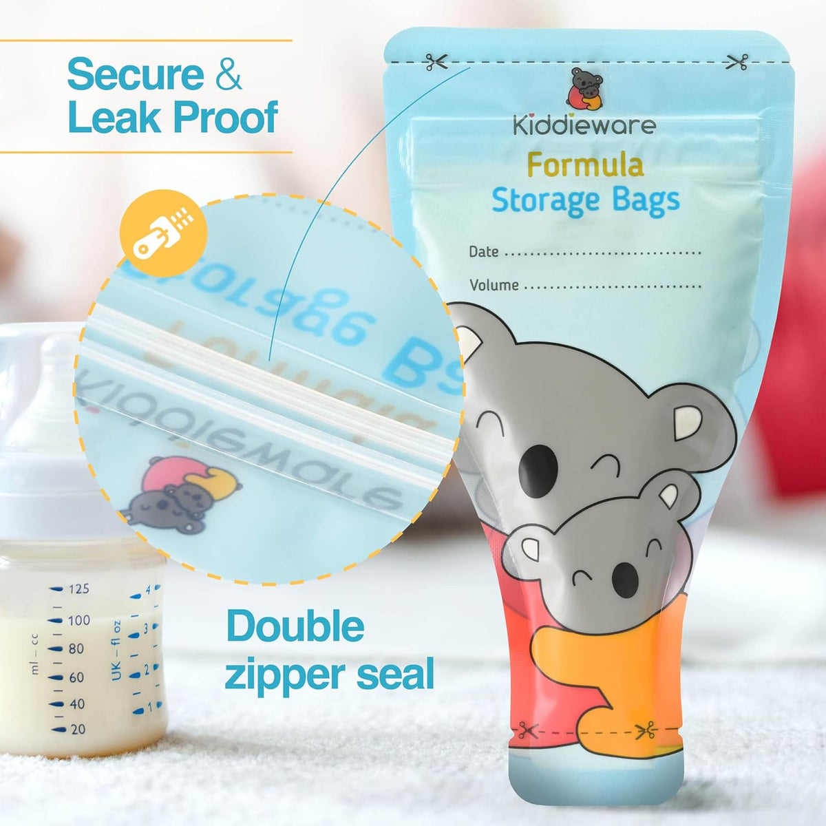 30 Pack Baby Formula Storage Bags Dispenser Disposable Baby Formula Container