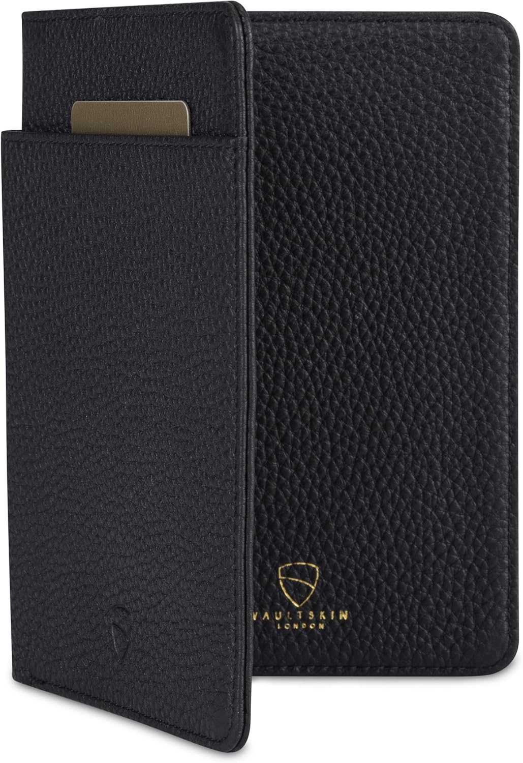 Vaultskin Leather Passport Holder, Slim RFID Blocking Travel Wallet for Men and Women, Fits Passport, Credit Cards, ID, Cash, Passport Cover Ideal Travel Accessories with Gift Box (Kensington)
