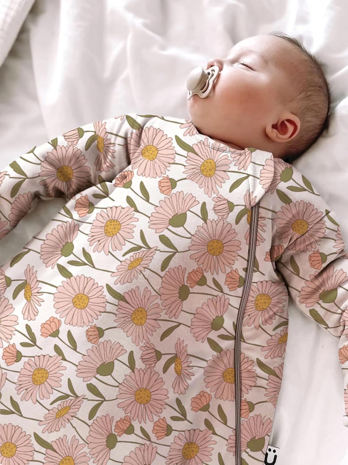 GUNAMUNA Unisex Long-Sleeve Sleep Sack, Wearable Sleep Bag for Babies and Toddlers, Soft Rayon, 1.0 TOG, 3 to 36 Months