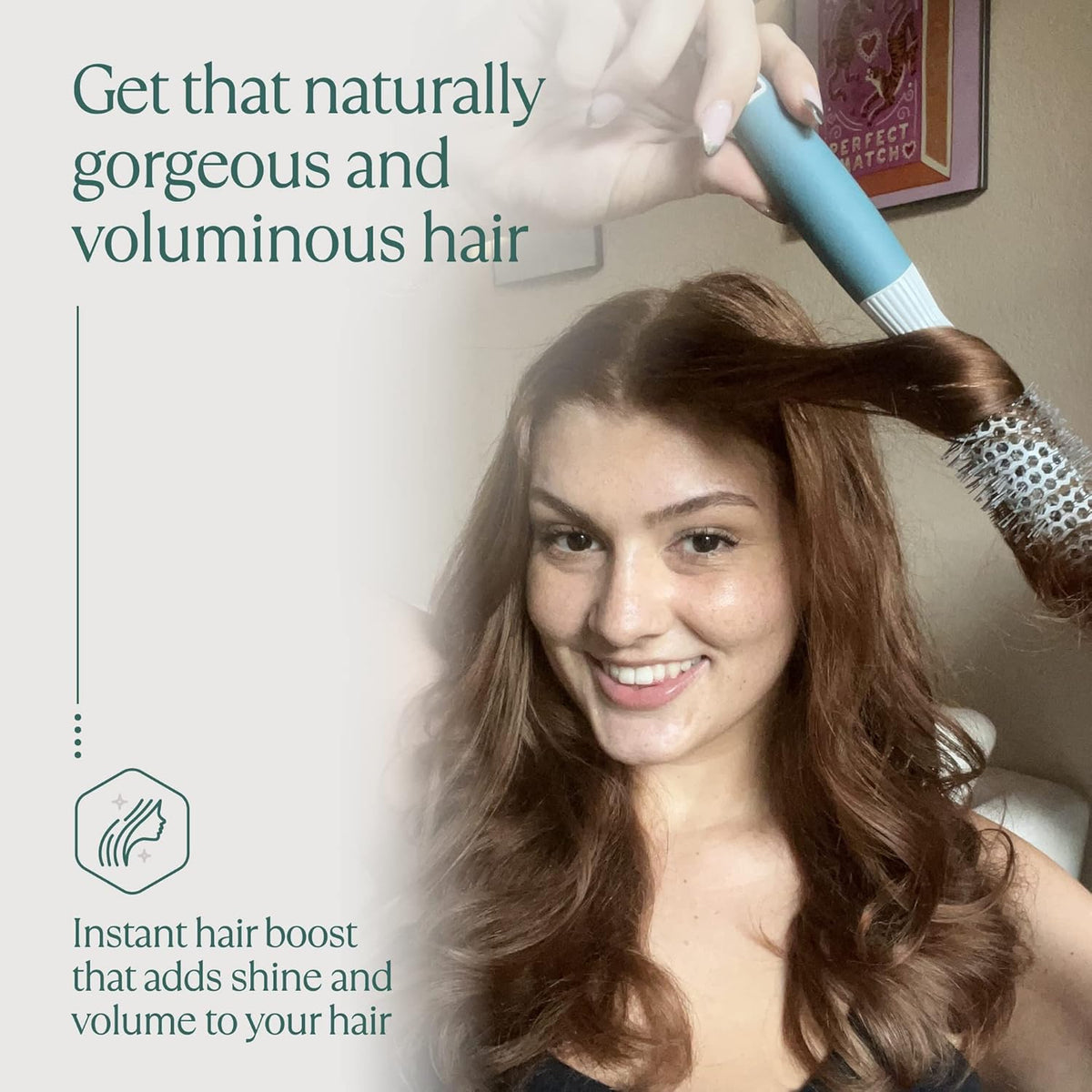 Round Brush for Blow Drying - Extra Small Ceramic Thermal Ionic Roller Brush for Sleek, Salon Blowout - Lightweight Round Hair Brush for Precise Styling and Manageable Hair (Bristle 1.7in, Barrel 1in)