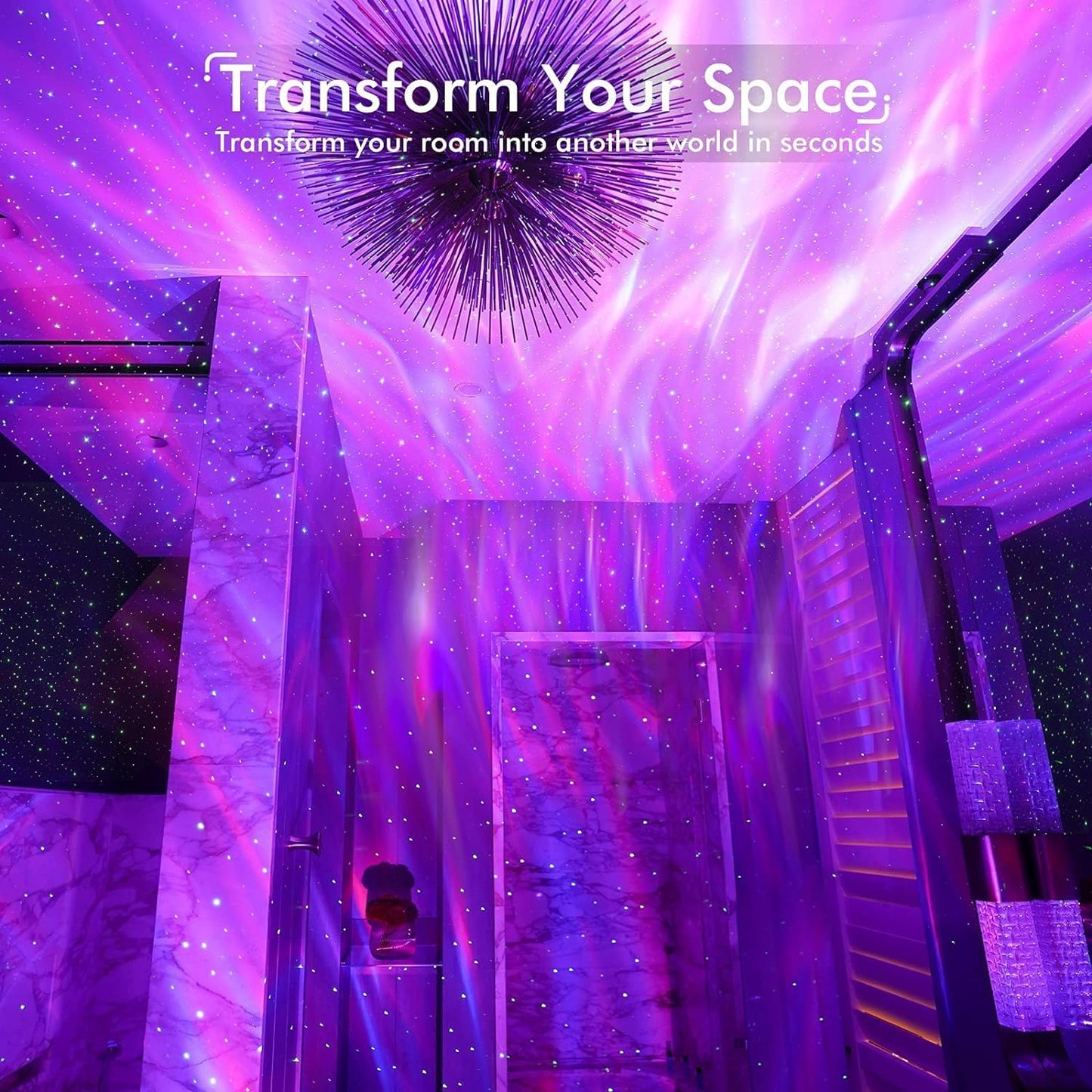 Rossetta Star Projector, Galaxy Projector for Bedroom, LED Night Light Aurora Projector with Bluetooth Speaker, White Noise, Timer and Remote, Room Decor, Gifts for Kids, Adults, Christmas, Birthday