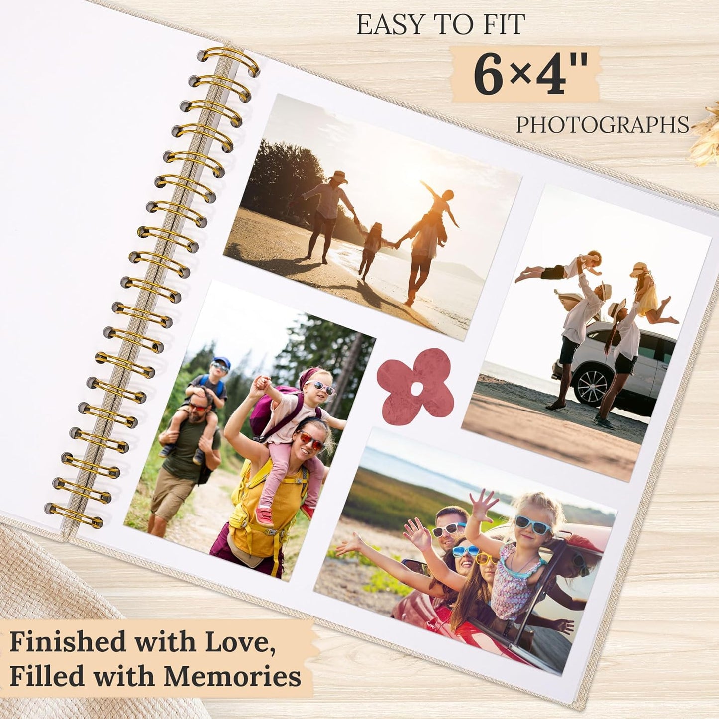 Scrapbook Photo Album Linen Cover, 12 x 12 Inch Hardcover Kraft White Pages Memory Book, for Travel Wedding Guest Book Christmas Baby Shower (40 Sheets/ 80 Pages,Grey)