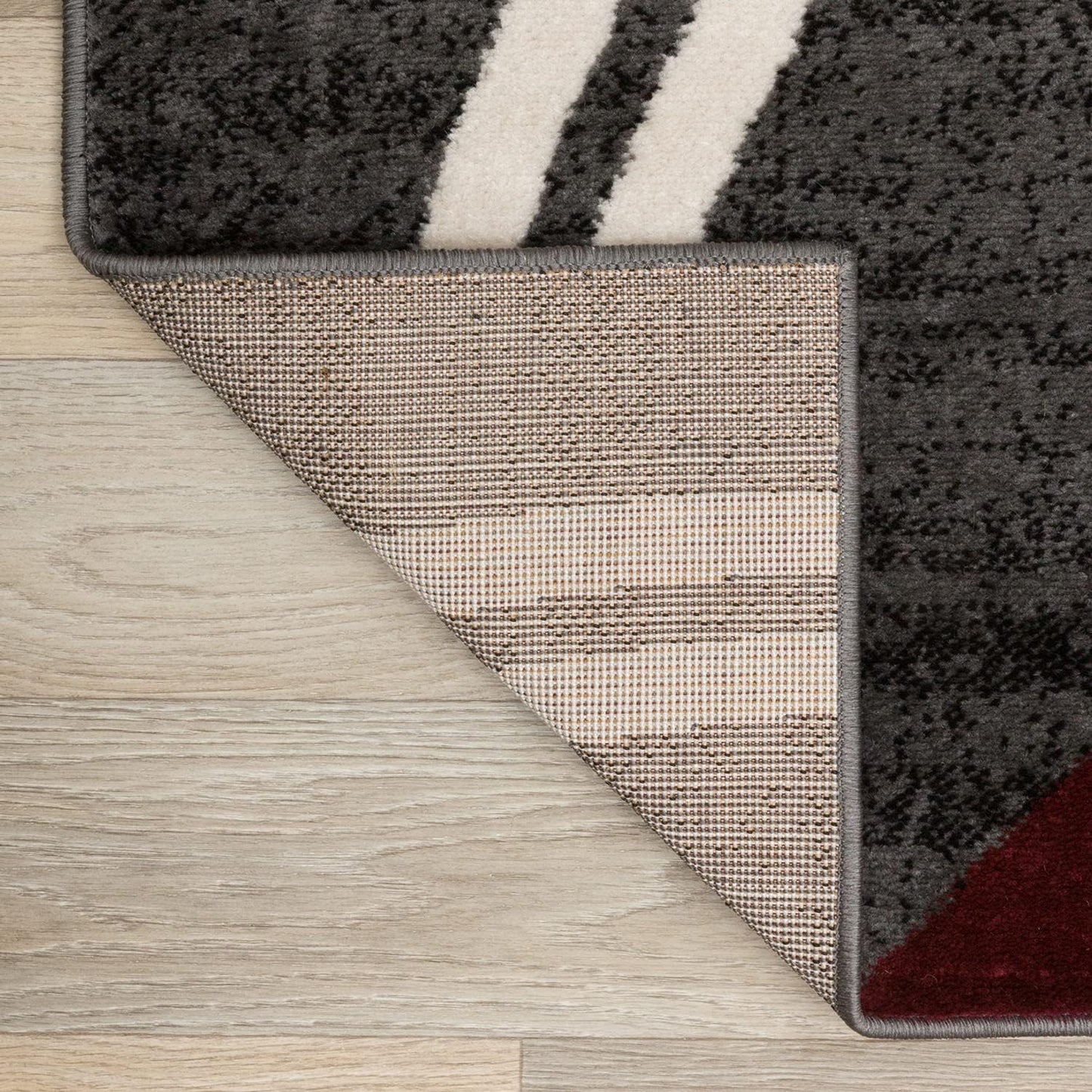 Rugshop Modern Wavy Circles Design Runner Rug 2' x 10' Red