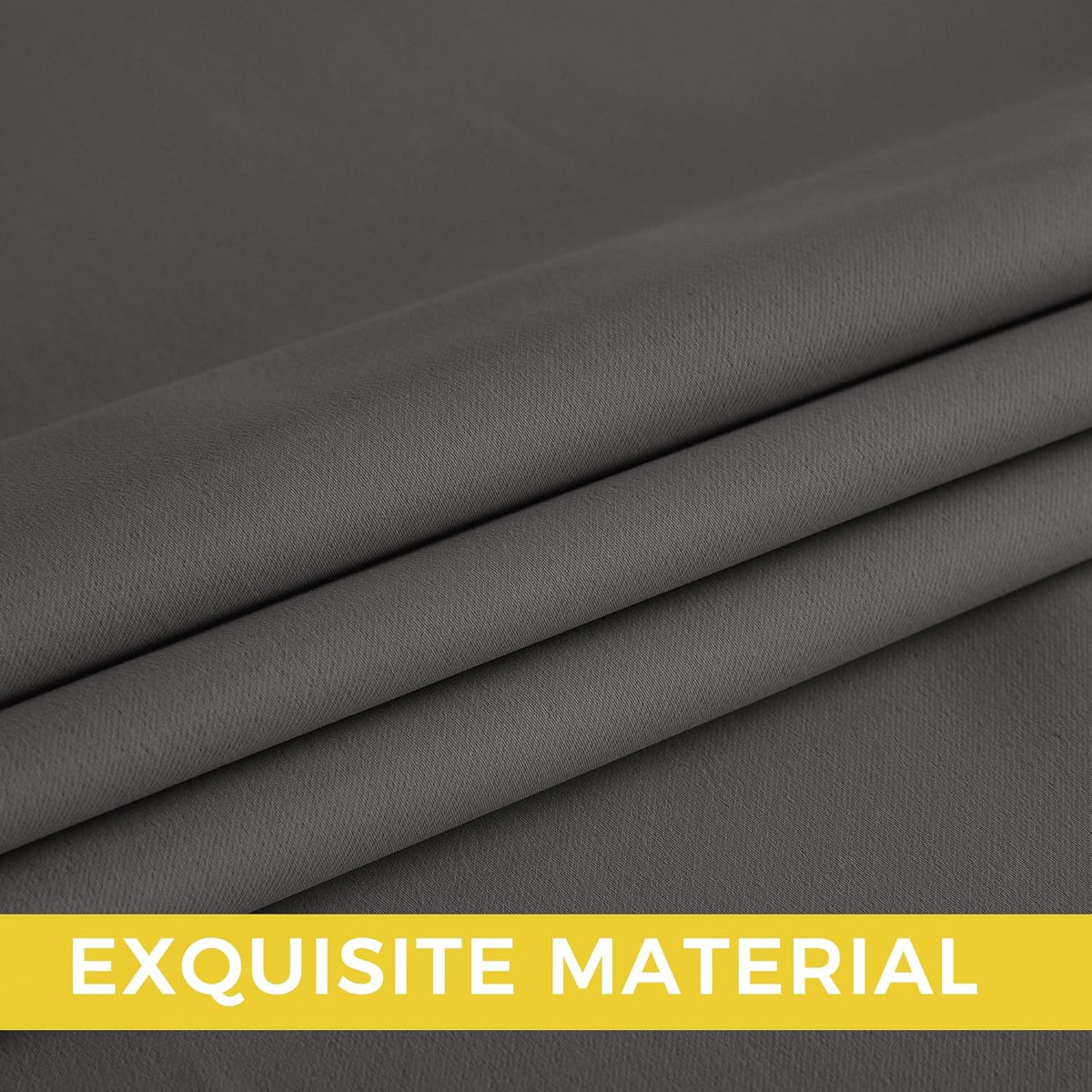 NICETOWN Grey Blackout Curtains for Bedroom 84 inches Long, Cortinas Thermal Grommet Curtains for Living Room, Noise Reducing Privacy Window Treatment Shades for Nursery, Laundry Patio, 2 Panels, W52