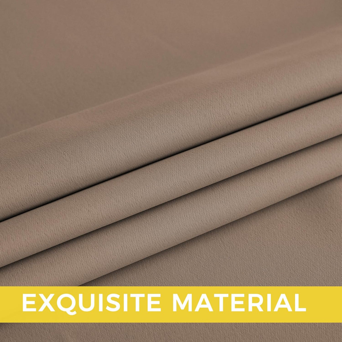 NICETOWN Cappuccino Blackout Curtains for Bedroom 90 inches Long, Thermal Insulated Grommet Curtains for Living Room, Noise Reducing Window Treatment Drapes for Nursery, Laundry, 2 Panels, W52