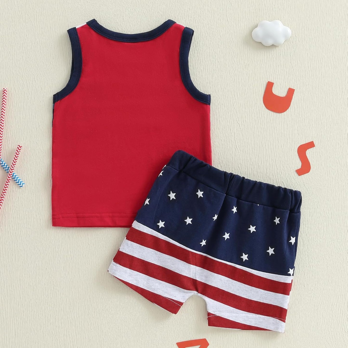 Kupretty Baby Boy Summer Clothes Sleeveless Tank Tops Vest T-Shirt + Casual Shorts Toddler Outfits Set