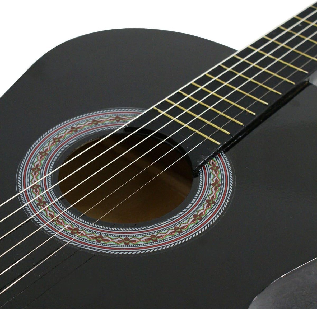 ZENY Beginners 38 inch Acoustic Guitar Package Kit for Right-handed Starters Music Lovers w/ Case, Strap, Pitch Pipe and Pick (Black)