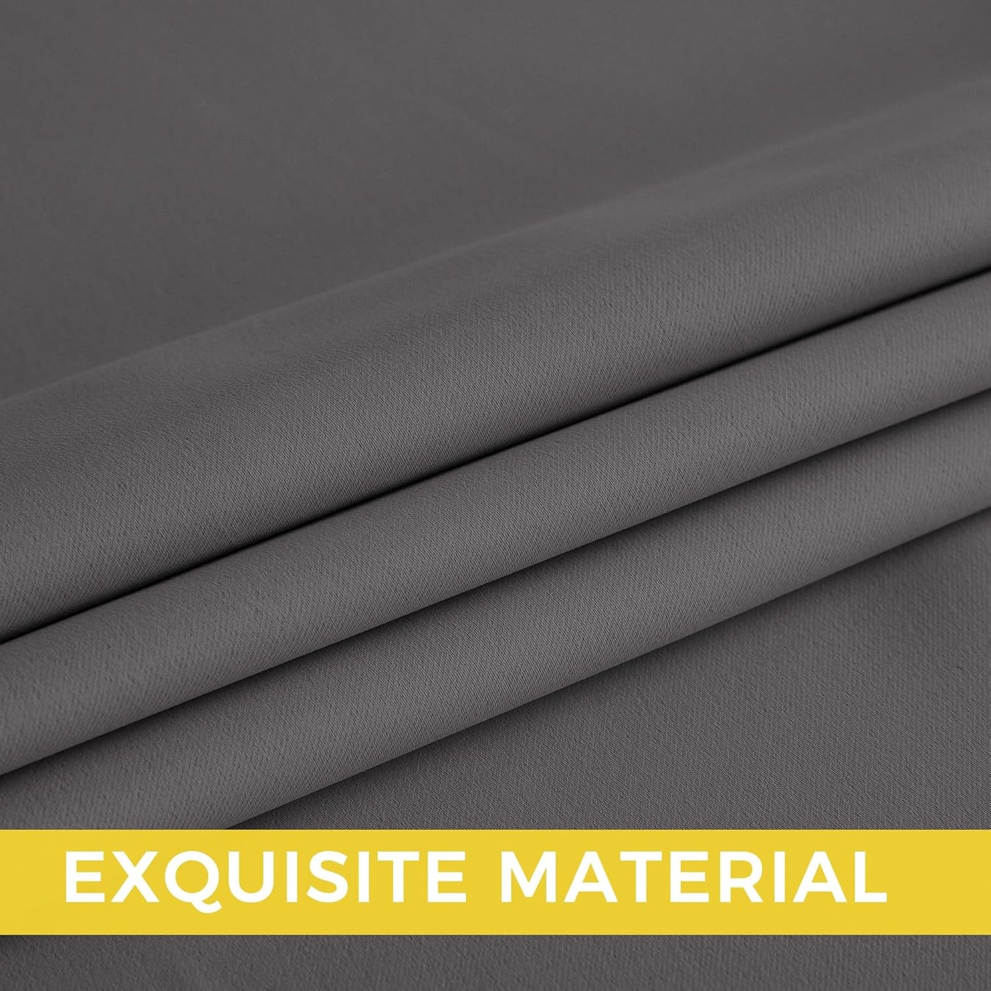 NICETOWN Grey Blackout Curtains for Bedroom 102 inches Long, Extra Long Thermal Insulated Grommet Shades for Living Room, Privacy Window Treatment Drapes for Nursery, Laundry, 2 Panels, W52
