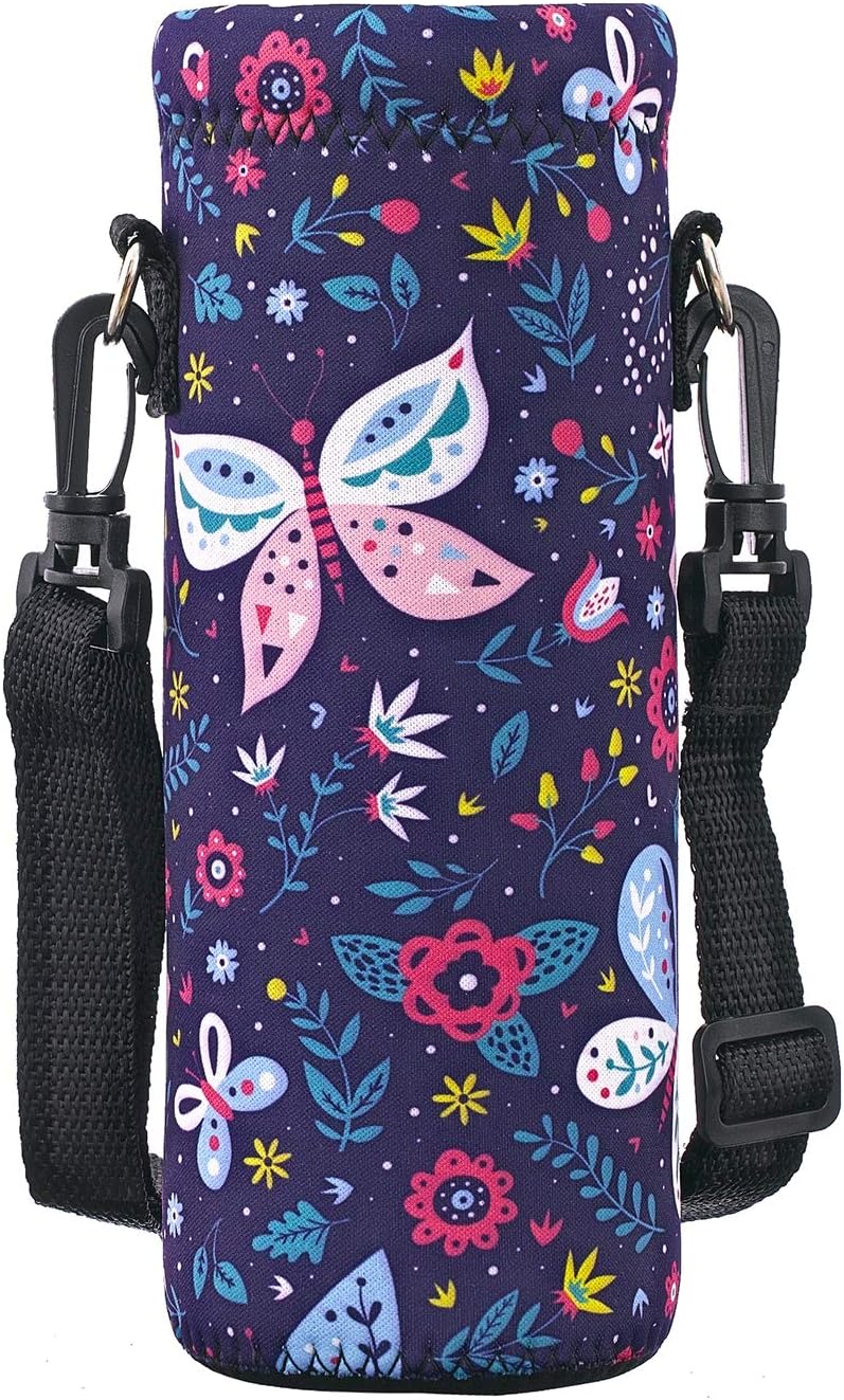 AUPET Water Bottle Bag Carrier,24oz/32oz Insulated Neoprene bottle Sling Holder Case Pouch Cover for 1000ML/750ML Bottles with Shoulder Strap for walking