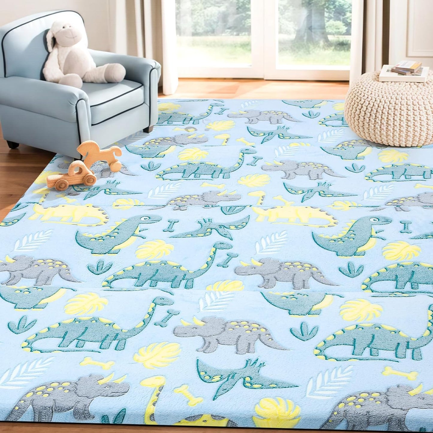 MeMoreCool Kids Floor Futon Mattress Large 6x4 FT, Thicken Foam Tatami Mattress for Children Play Area, Foldable Sleeping Pad Crawling Tatami Mat for Playroom