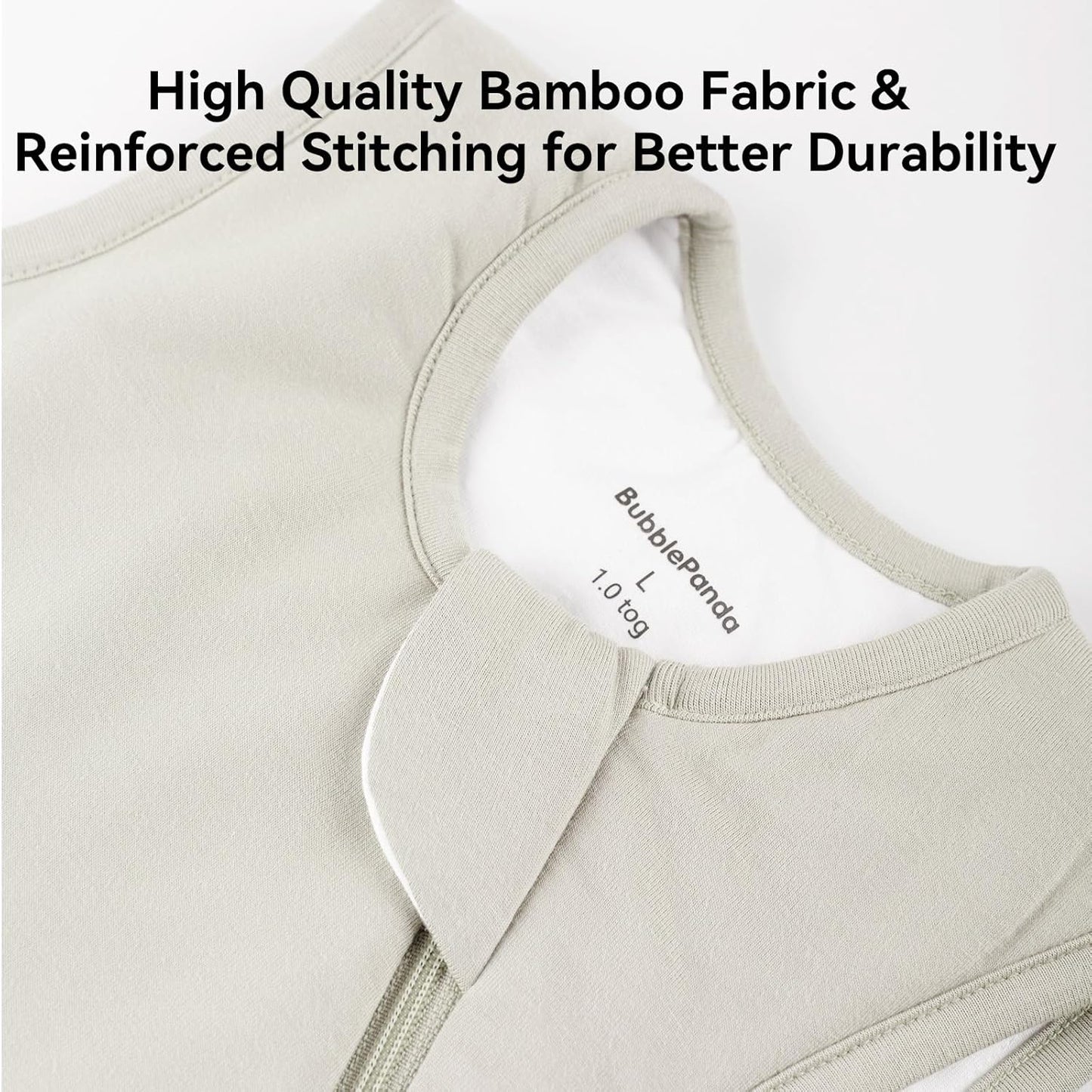 Rayon Made from Bamboo Sleep Sack 0-36 Months 1.0 Tog Ultra Soft Baby Wearable Blanket Toddler Sleeping Sack for Babies (Oat, L(12-18M))