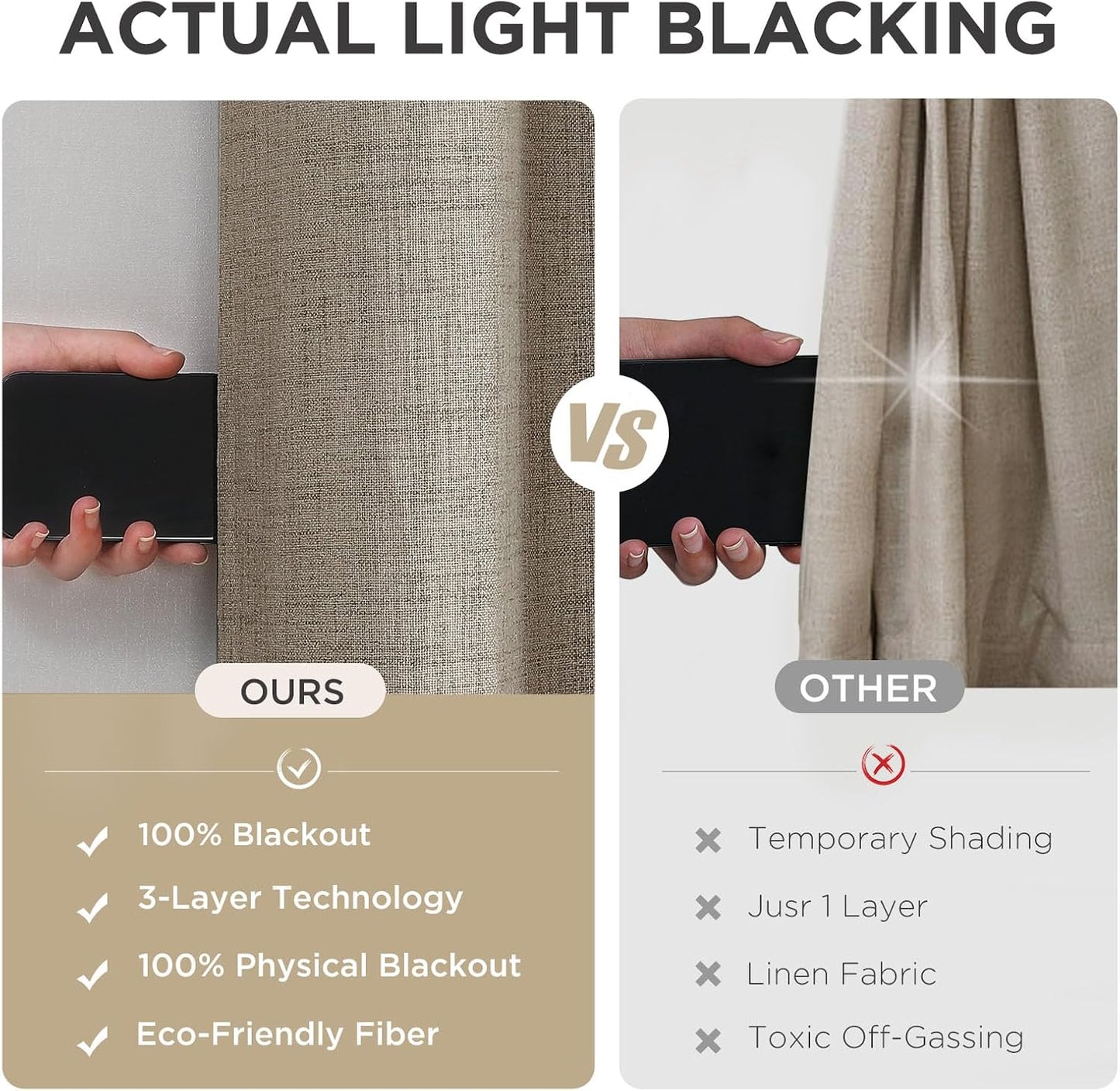 Joydeco Linen Blackout Room Divider Curtains, Extra Wide Sliding Door Drapes Living Room Curtains, 1 Panel 100W x 90L Inch Patio Door Drapes for Room Privacy