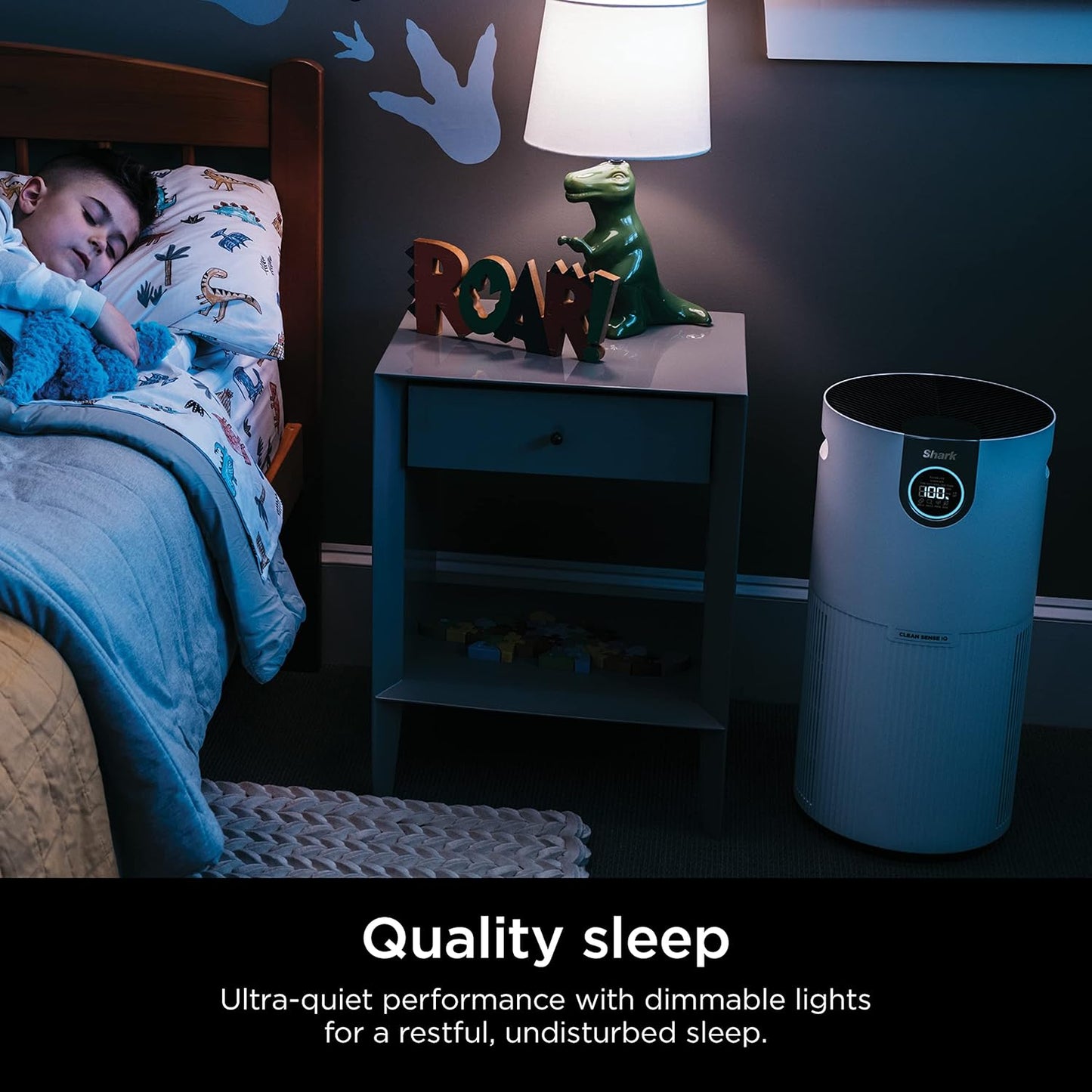 Shark Air Purifier for Home Large Room, Clean Sense Technology, HEPA Air Filter, 1000 Sq Ft, Kitchen, Filters Smoke, Captures 99.98% of Particles, Pet Dander, Pollutants, Dust, Allergens, HP201