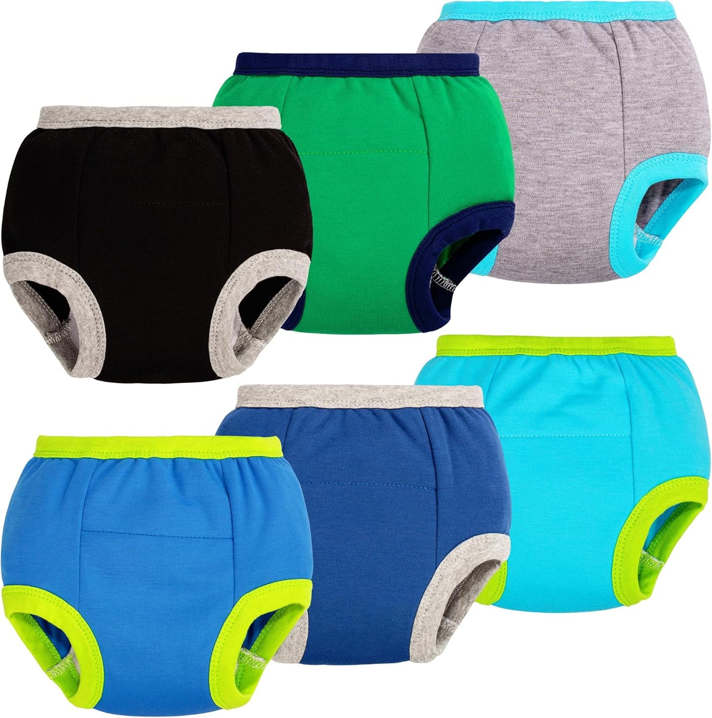 BIG ELEPHANT Toddler Training Pants, Soft Cotton Absorbent Training Underwear for Baby Boys & Girls