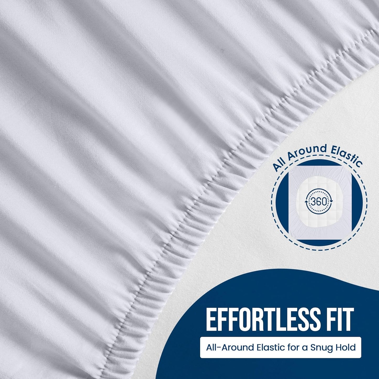 Utopia Bedding Waterproof Mattress Protector King Size (Pack of 14), Premium Terry Mattress Cover 200 GSM, Breathable, Fitted Style with Stretchable Pockets (White)