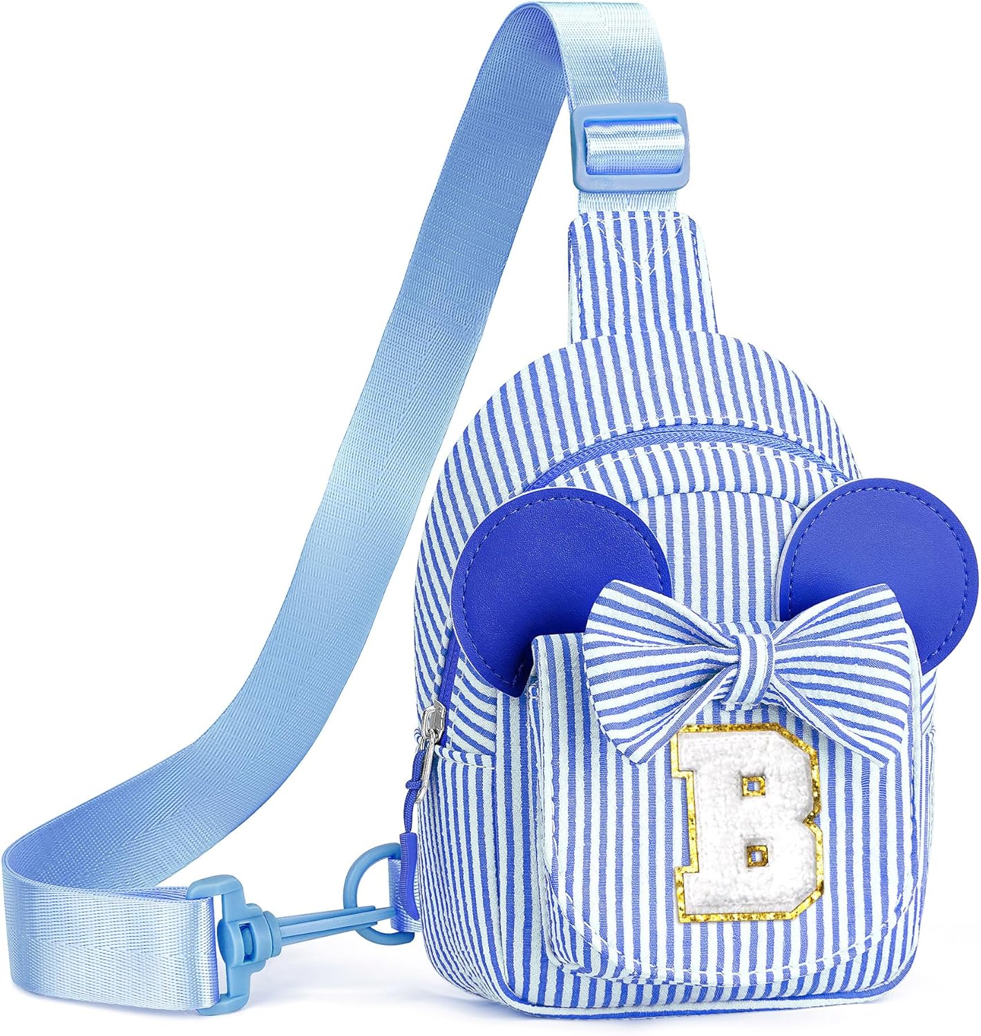 Crossbody Bags for Girl Kid, Girls Kids Birthday Gifts Monogram Sling Bag Small Crossbody Bags Preppy Stuff Gifts for Kids 8-12 Fanny Packs Friend Sister Daughter Birthday Gift (Blue B)