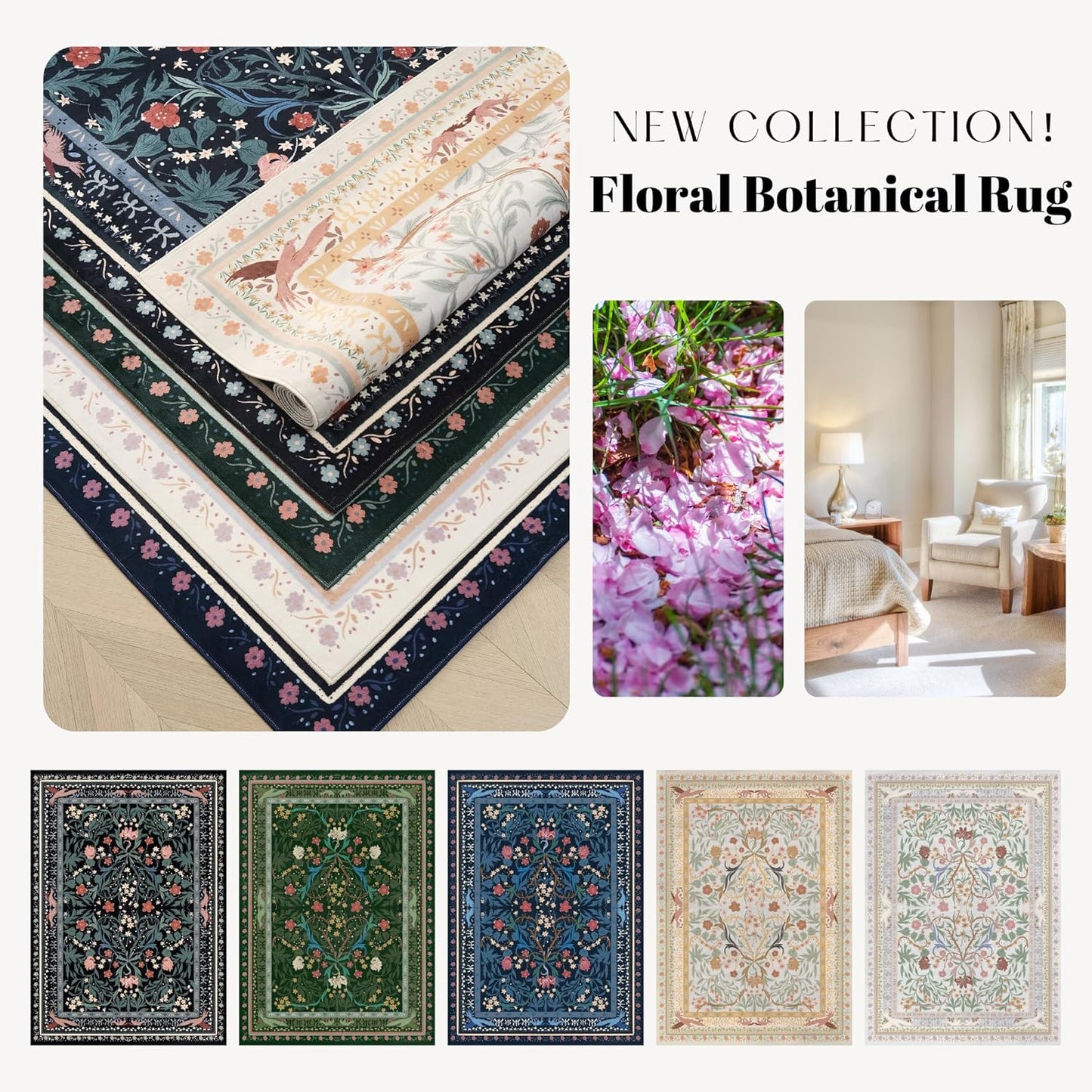 Runner Rug for Kitchen Rug Non Slip 2'x6' Washable Rugs with Rubber Backing Soft Vintage Floral Botanical Carpet Runner for Kitchen, Laundry, Bedroom, Bathroom, Yellow