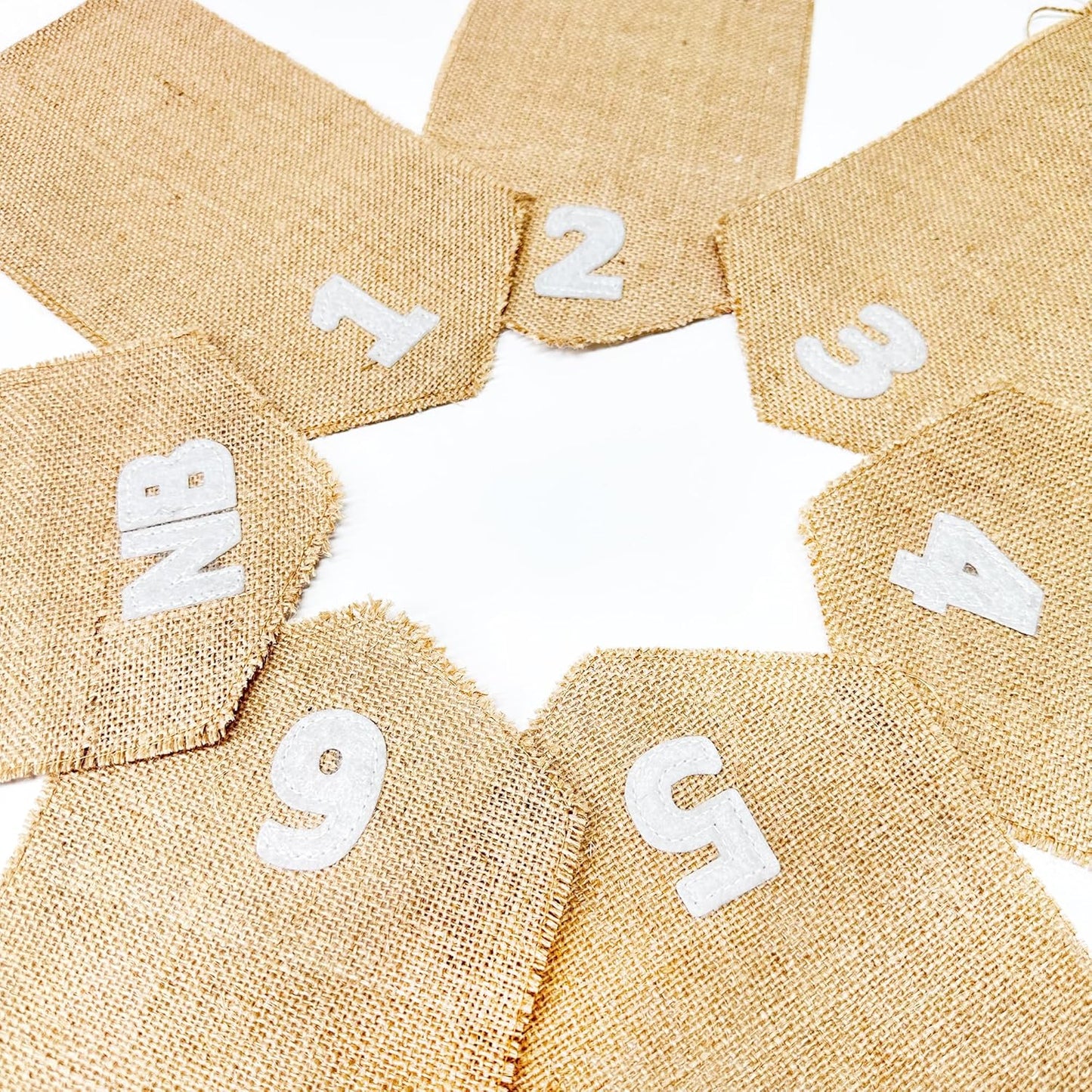 pinkblume 1st Birthday Burlap Photo Banner Garland Handmade Felt from Newborn to 12 Months with Gradient Dusty Pink Ribbon for Baby Girl First Birthday Monthly Milestones Party Decorations Supplies