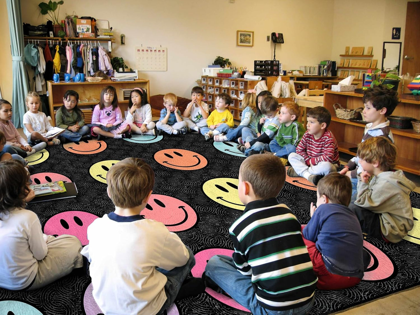 OLEEK Large Classroom Rug Elementary 8x10 - Classroom Rugs for Kids Room - Classroom Carpet Elementary - Kids playroom Rug 8 x 10 - Preschool Rugs for Classroom - Schoolgirl Style Classroom Decor