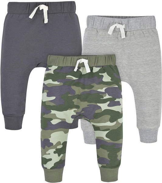 Gerber Baby Boys' Toddler 3-Pack Jogger Pants
