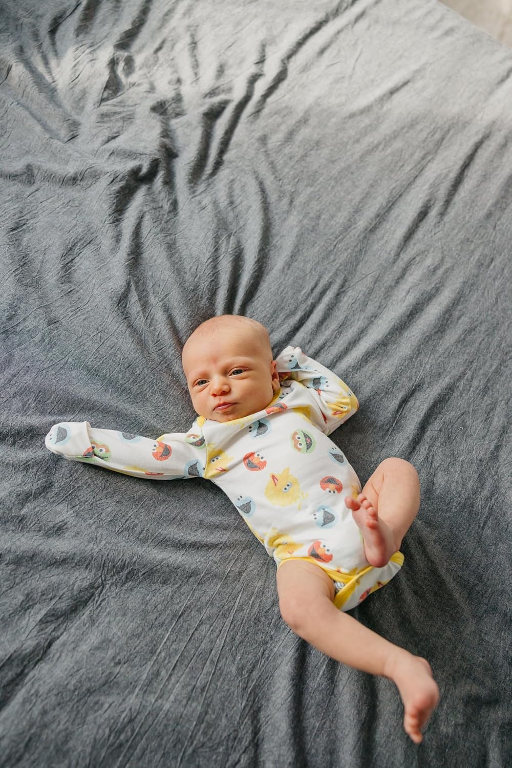 Copper Pearl Long Sleeve Bodysuit Baby: Ultra Soft Baby for Newborns, Boys, and Girls - Stylish, Comfortable, Overlap Shoulders, Premium Knit Fabric - 18-24 Months, Sesame Scribbles